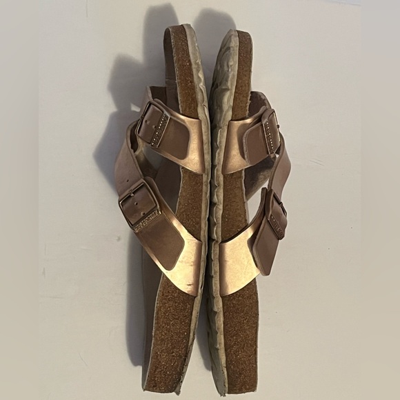Birkenstock Yao Lux Electric Metallic Rose Gold Sandals - Picture 15 of 16
